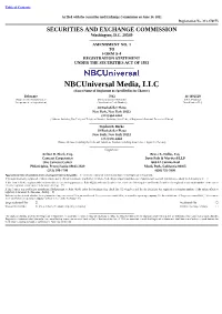 Nbcuniversal Media, LLC (Exact Name of Registrant As Specified in Its Charter)