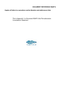 RSAP 6 Appendix 1 to RSAP 5
