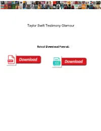 Taylor Swift Testimony Glamour
