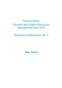 Thames Water Revised Draft Water Resources Management Plan 2019 Statement of Response No. 2