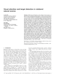Visual Attention and Target Detection in Cluttered Natural Scenes