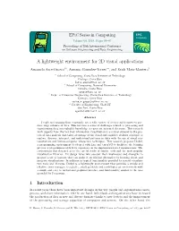 A Lightweight Environment for 2D Visual Applications