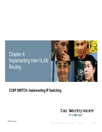 Chapter 4: Implementing Inter-VLAN Routing