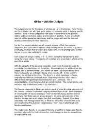 GFSA – Ask the Judges