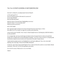 The Trial of JOSEPH DUMOND of SIGHTEDMOON.COM