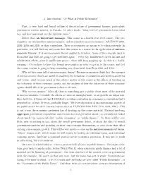 1. Introduction : (A) What Is Public Economics? First, a Very Brief and Broad Outline of the Structure of Government Finance, Pa