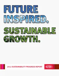 2012 SUSTAINABILITY PROGRESS REPORT the Global Collaboratory™ Welcomeleading with Innovation