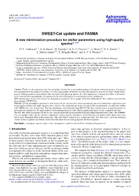A New Minimization Procedure for Stellar Parameters Using High-Quality Spectra?,??