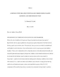 Abstract AUDITORY EVENT-RELATED POTENTIALS