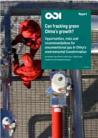 Can Fracking Green China's Growth?