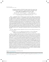 Common Raven Activity in Relation to Land Use in Western Wyoming: Implications for Greater Sage-Grouse Reproductive Success