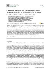 Comparing the Scope and Efficacy of COVID-19 Response Strategies In