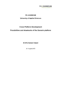 Cross Platform Development Possibilities and Drawbacks of The