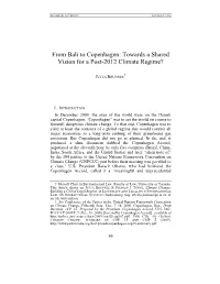 From Bali to Copenhagen: Towards a Shared Vision for a Post-2012 Climate Regime?
