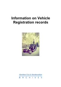 Information on Vehicle Registration Records