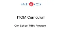 ITOM Advising