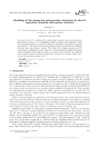 Modeling of the Energy-Loss Piezoceramic Resonators by Electric Equivalent Networks with Passive Elements