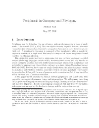 Periphrasis in Ontogeny and Phylogeny
