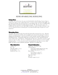 Semi-Sparkling Riesling