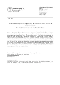 The Catalan Independence Referendum: an Assessment of the Process of Self-Determination