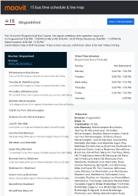 15 Bus Time Schedule & Line Route