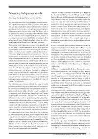 Advancing Indigenous Health