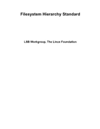 Filesystem Hierarchy Standard