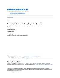 Forensic Analysis of the Sony Playstation Portable