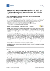 Innate Cytokine Induced Early Release of IFN and CC