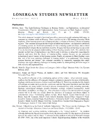 LONERGAN STUDIES NEWSLETTER Newsletter 42/2 May 2021