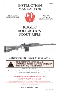 Scout Rifle Instruction Manual