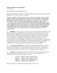 THE 2016 WILSONX CHALLENGE (“The Contest”) OFFICIAL RULES