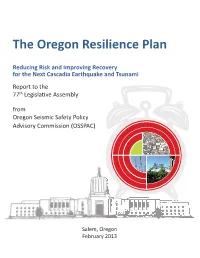 The Oregon Resilience Plan