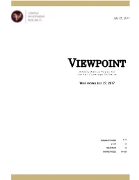 VIEWPOINT Weekly Rating Pages for Veritas Coverage Universe