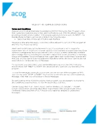 Web Opt-In Terms & Conditions