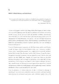 WHY? a Brief History and Definitions