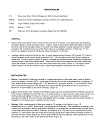 2019 February Hydrological Report