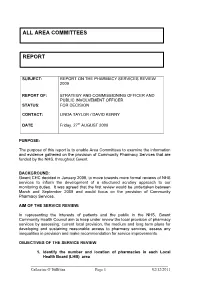 All Area Committees Report