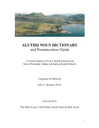 Alutiiq Dictionary