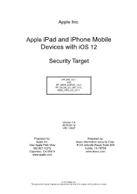 Apple Ipad and Iphone Mobile Devices with Ios 12