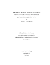 Behavioral Ecology of Cercopithecus Lomamiensis in the Lomami National Park and Buffer Zone, Democratic Republic of the Congo