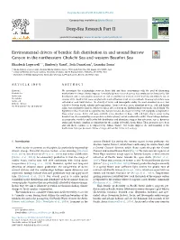 Environmental Drivers of Benthic Fish Distribution in and Around Barrow