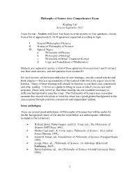 Philosophy of Science Reading List