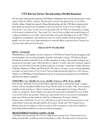 CNN Heroes/Turner Broadcasting $50,000 Donation