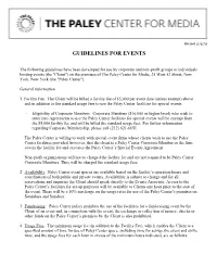 Guidelines for Events