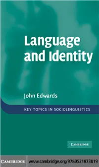 Language and Identity