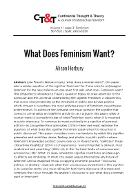 What Does Feminism Want?