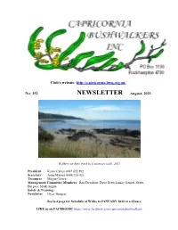 Club's Website: No: 152 NEWSLETTER August, 2021