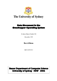 Data Movement in the Grasshopper Operating System Basser