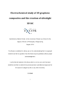 Electrochemical Study of 3D Graphene Composites and the Creation
